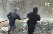 ไฟไหม้ทุ่งหญ้า จ.อ่างทอง หลายแห่ง