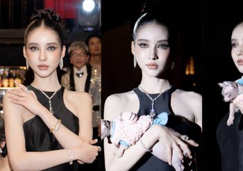 เพชรวิบวับ โยชิ รินรดา หรูแพงโชว์สร้อยเพชรในตำนาน ที่นางงามนาตาลี เกลโบวา ใส่มาแล้ว ในงาน CHUCHAI DIAMOND x EMPORIUM