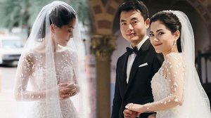 ชุดเดียวเอาอยู่ แนนซี่  สวมชุดแต่งงานซีทรูปักลูกไม้ ทั้งพิธีโบสถ์และงานเลี้ยงฉลอง