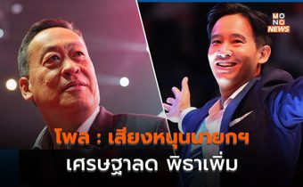 โพลเผยคะแนนนิยมการเมือง เศรษฐาลดลง ส่วนพิธา-อุ๊งอิ่ง เพิ่มขึ้น