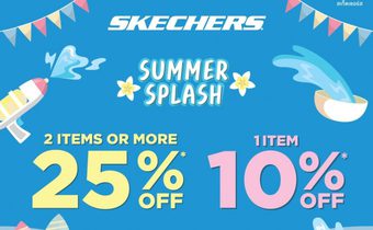 สเก็ตเชอร์ส สาดโปรดับร้อนกับแคมเปญ Summer Splash ยิ่งช้อปมากยิ่งลดมาก ลดสูงสุดถึง 25%