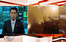 ไฟไหม้ห้องเครื่องรถแท๊กซี่ ถนนแจ้งวัฒนะ