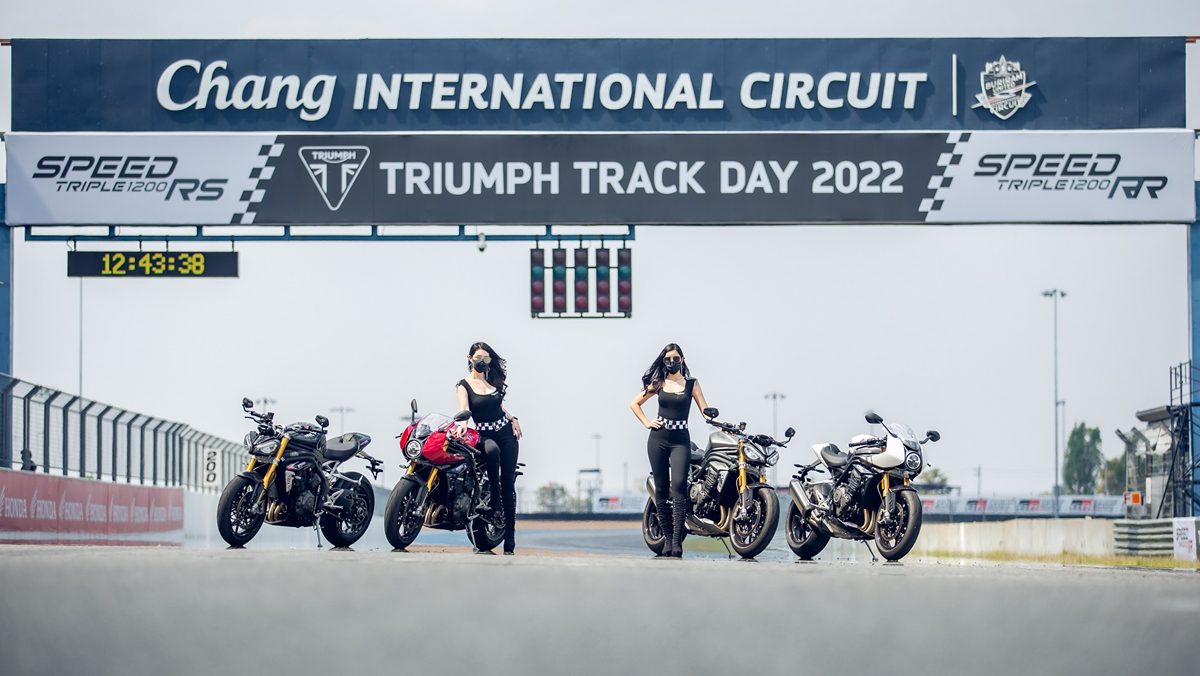 TRIUMPH Track Day 2022 รวมพลท้าความแรงของสปอร์ตเนคเก็ตไบค์รุ่นล่าสุด