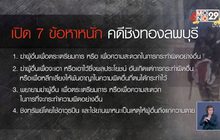 เปิด 7 ข้อหาหนัก ดำเนินคดี “ผอ.กอล์ฟ” คดีชิงทองลพบุรี