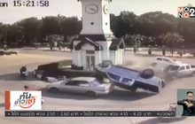 คนขับโรคประจำตัวกำเริบ กระบะพุ่งชน 6 คันรวด