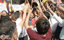 ชาวทิเบตในอินเดียประท้วงจีน