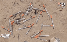 พบเข็มฉีดยาจำนวนมากนำมาทิ้งชายหาด