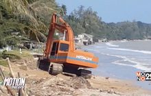 เร่งเก็บขยะหลังอุทกภัย อ.บางสะพาน จ.ประจวบคีรีขันธ์