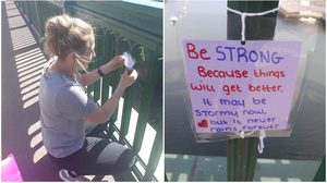 เรื่องเล็กที่ยิ่งใหญ่ สาววัย 18 ติดข้อความให้กำลังใจ ฉุดชีวิตคนคิดสั้น ให้ลุกขึ้นสู้