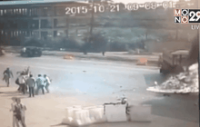 บิ๊กไบค์พุ่งชนรถบรรทุก ไฟลุกท่วม