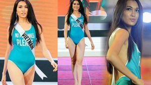 ลุ้นกลั้นลมหายใจ! วินาที มิสยูนิเวิร์ส เวียดนาม เกือบตกส้นสูง ขณะโชว์ชุดว่ายน้ำ