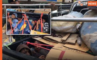 รวบแรงงานชาวเมียนมา 18 คน ตีเนียนนอนซ่อนตัวใต้กองขยะ บนรถขายของเก่า