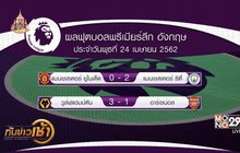 ผลฟุตบอลพรีเมียร์ลีก อังกฤษ 24-04-62