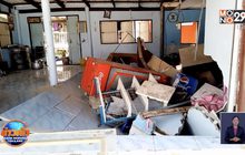 เกิดเหตุพื้นบ้านทรุด-โชคดีหนีทันแต่บาดเจ็บ