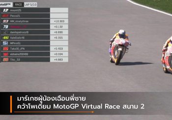 มาร์เกซผู้น้องเฉือนพี่ชายคว้าโพเดี้ยม MotoGP Virtual Race สนาม 2