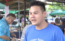 บรรยากาศตลาดร่มเหลืองวันสุดท้ายคึกคัก