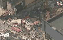 เหตุนั่งร้านถล่มใจกลางเมืองในแคนาดา