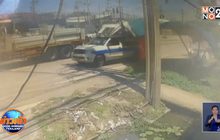 แจ้งความคนขับรถสองแถวเฉี่ยวชนศาลาพักผู้โดยสารพัง