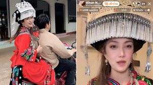 “ไฮโซน้ำหวาน-นาวินต้าร์” ขนทัพขึ้นดอยเอาเคล็ด ซ้อนมอไซด์ โปรโมทไลฟ์สดขายของ แฟนคลับแห่ชมคอสตูมจัดเต็ม