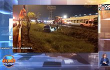 รถเก๋ง ส.ส.คว่ำ หลังกลับจากประชุมพรรคก้าวไกล