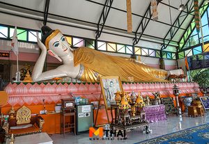 สักการะพระนอนตาหวาน พุทธศิลป์พม่า วัดแหลมใต้ จ.ฉะเชิงเทรา