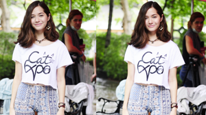 กางเกงขายาว ทรงขาบาน สุดเก๋แบบสาว “วี วิโอเลต”