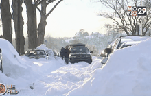 บรรยากาศหลังพายุหิมะในสหรัฐฯ