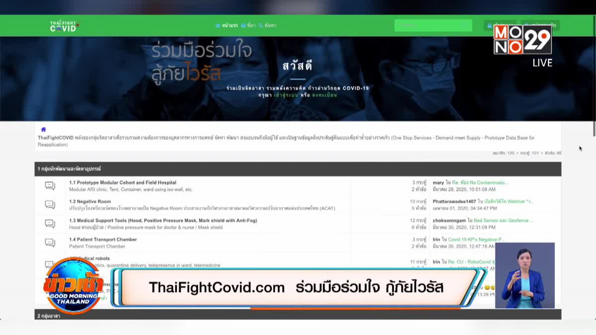 ThaiFightCovid.com  ร่วมมือร่วมใจ กู้ภัยไวรัส