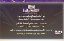 ประกาศผลผู้โชคดีกิจกรรม “Mono29 Celebration” ครั้งที่ 11