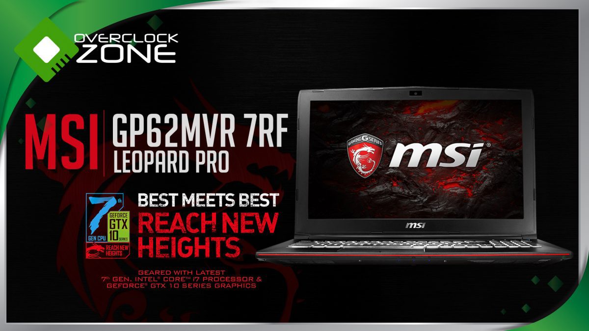 รีวิว MSI GP62MVR 7RF - Leopard Pro : GTX1060 ราคาจับต้องได้