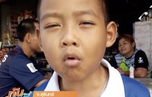 หนูน้อยโชว์เลียนเสียงไก่ขัน