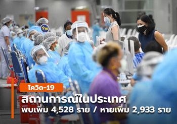 สถานการณ์โควิด-19 วันนี้ พบเพิ่มอีก 4,528 ราย (30 พ.ค. 64 )