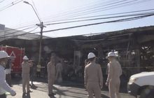 ตรวจสอบหลักฐานเพลิงไหม้ตลาดสดแม่กิมเฮง