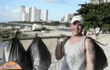 ต่างชาติเก็บขยะหาดวงศ์อมาตย์  เมืองพัทยา