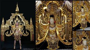 มิสแกรนด์ลาว เล่นใหญ่ เปิดตัว ชุดประจำชาติ พระธาตุหลวงเวียงจันทร์