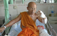 พิทบลูเกือบ 10 ตัว รุมกัดพระสงฆ์ขณะเดินบิณฑบาตร