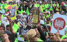 ประท้วงต้านข้อตกลง TPP ในมาเลเซีย