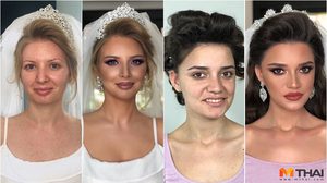เปิดภาพก่อน-หลังแต่งหน้าเจ้าสาว เปลี่ยนลุคไปราวกับเจ้าหญิง