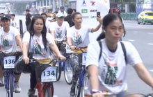 “คาร์ฟรีเดย์” รณรงค์ปั่นจักรยาน ลดมลพิษ 
