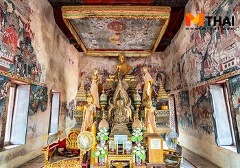 กราบพระพุทธรูป ชมจิตรกรรมฝาผนังต้นแบบ วัดคงคาราม ราชบุรี