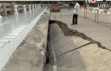 ถนนขึ้นเขาสะแกกรัง จ.อุทัยธานียุบตัว