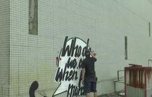 ศิลปินกราฟฟิตี้ฮ่องกงร่วมประท้วงผ่านสีสเปรย์