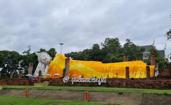 วัดขุนอินทประมูล จ.อ่างทอง ยลโฉมความงดงามพระนอนยิ้ม ความยาว 50 เมตร