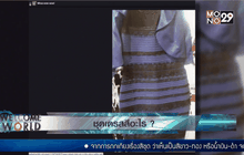 ชุดเดรสสีอะไร ?