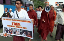 ประท้วงคดีเกาะเต่าในเมียนมา