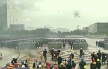 CCTV เผยภาพตำรวจจีนซ้อมรับมือเหตุจลาจล