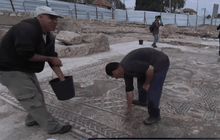 พบกระเบื้องโมเสกยุคโรมันในอิสราเอล