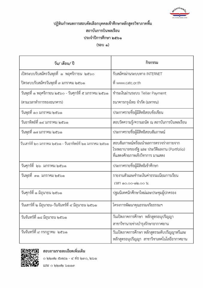 กำหนดการสอบคัดเลือก (รอบที่ 1) กำหนดการสอบคัดเลือก (รอบที่ 1)