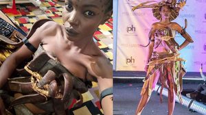 สุดครีเอท! นางงามแทนซาเนีย ตัดเย็บชุดประจำชาติ ลงประกวด Miss Universe เอง