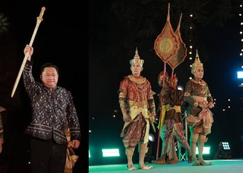 มาดได้จริง! “อั้ม อธิชาติ” หล่อเข้มลุคพระเจ้าปราสาททอง ขลังจนคนทั้งงานมองไม่วางตา